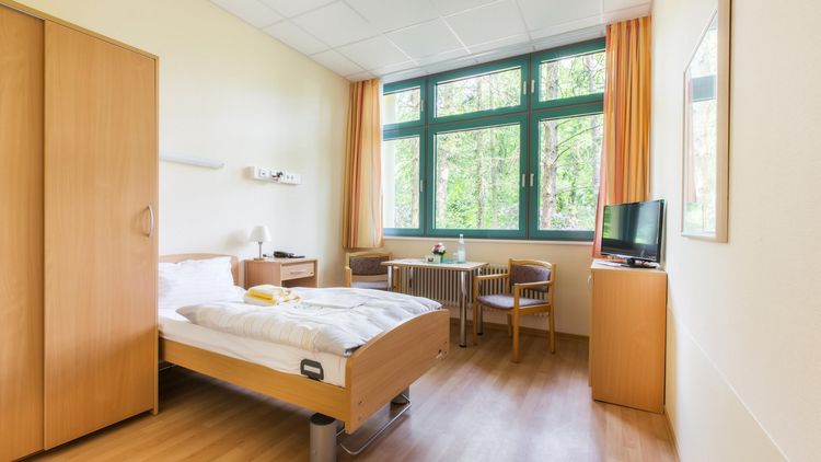 Patientenzimmer im Reha-Zentrum Bad Düben
