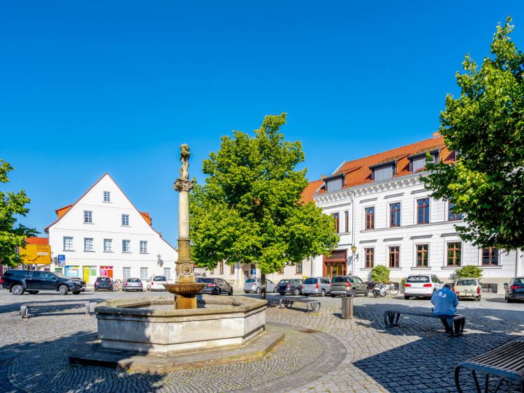 ein Brunnen in der Altstadt von Bad Düben